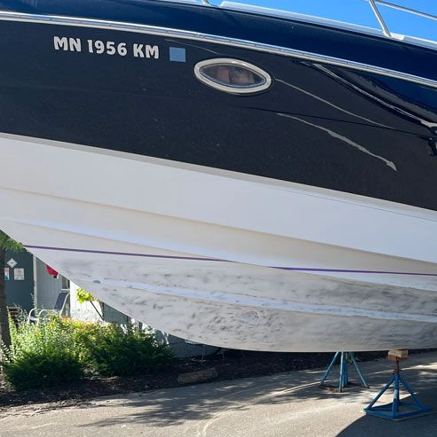 Boat bottom blasting in Minnesota